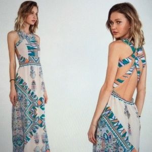 lovers and friends kitty kat maxi dress blush